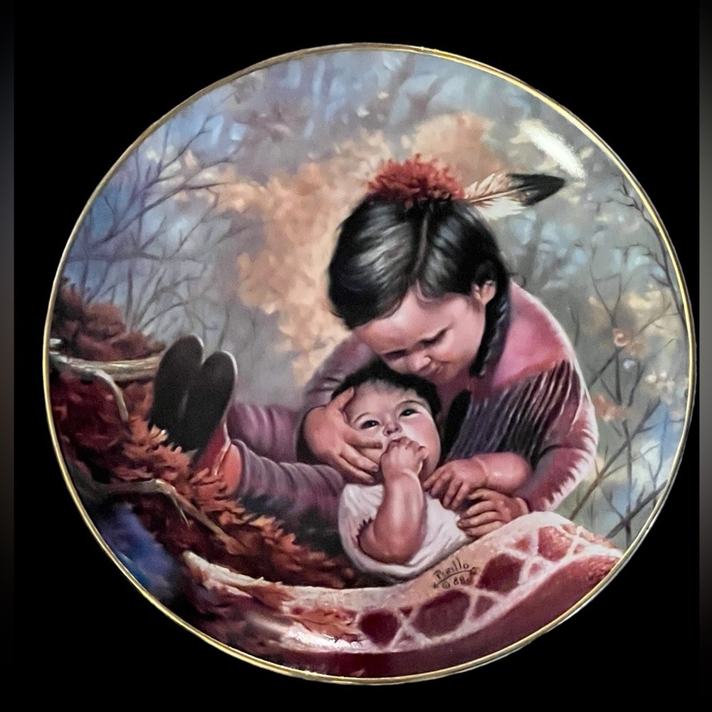 TENDER LOVING CARE BY PERILLO 23 kt  Porcelain  PLATE 75 firing daysonly.VTG